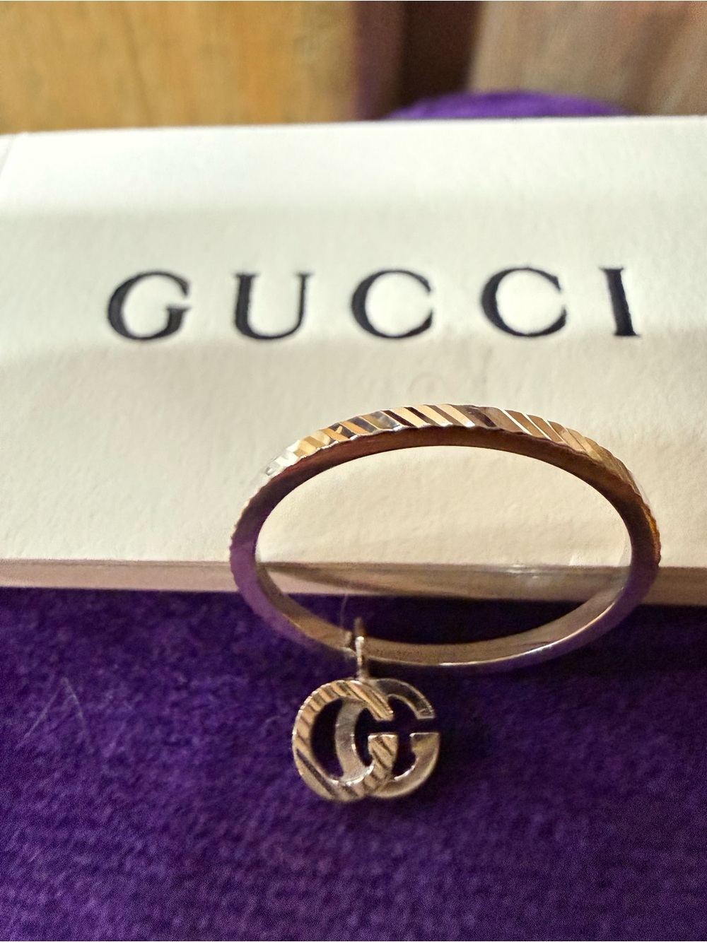 Gucci Gold Double-G Charm Ring - Picture 7 of 9